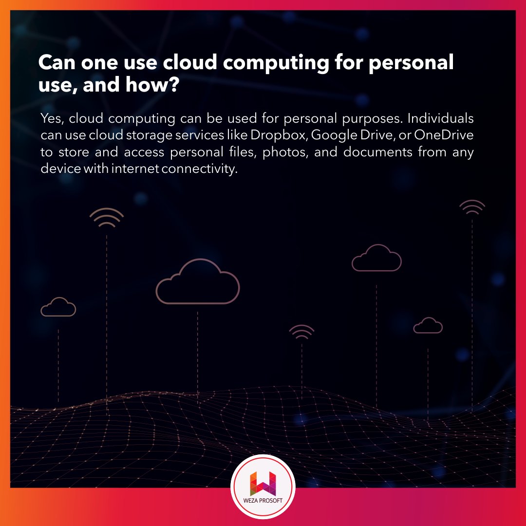 WezaProsoft's tweet photo. Cloud Computing 101📚:

🔑Understand the key considerations for choosing the perfect #cloud computing provider
💡Find out how you can use cloud #computing for personal use
🛡️Delve into the impact of cloud computing on #data privacy and compliance
#TechEducation #CloudComputing https://t.co/17XM4tRf0y