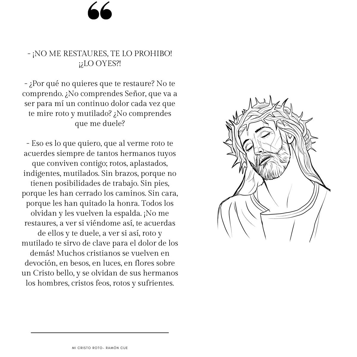 jaimepastor26's tweet photo. Al leer muchos comentarios críticos y negativos sobre los sagrarios de la #JMJLisboa2023 me he acordado del libro ‘Mi Cristo roto’ de Ramón Cue. https://t.co/zm4SfE4Pmv