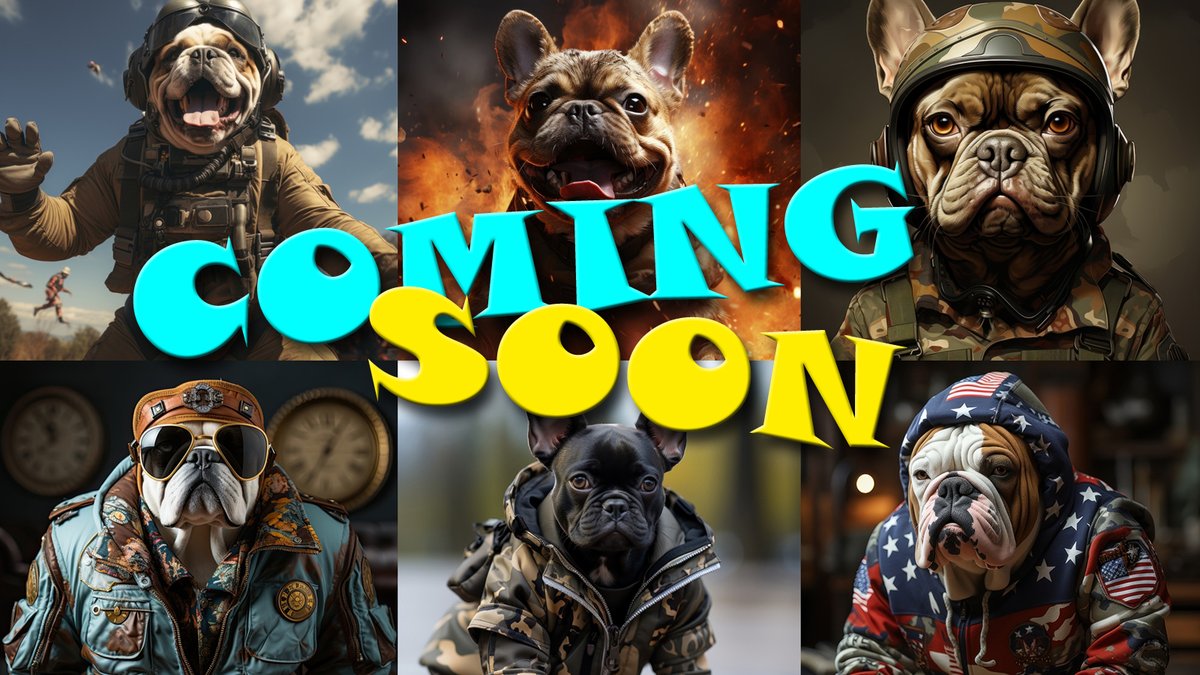 armybulldog1000's tweet photo. Coming Soon!
For all dog lovers and bulldog lovers.
The sale of the "Army Bulldogs" collection will begin shortly.
Check them out, and choose your favourites!
https://t.co/kOiOxpkzoY
#nft #dog #bulldog #doge #army #heroes #crypto #matic #polygon #doglovers #bulldoglovers https://t.co/gBr5hMPjR9