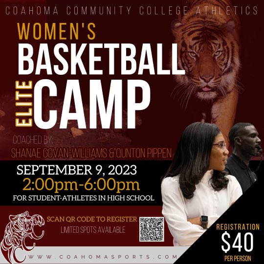 🚨🚨CCC Women’s Basketball will host an Elite Camp in 31 Days‼️ There are limited spots available 🖤 Scan the QR Code and get signed up TODAY 🔥🐅

docs.google.com/forms/d/e/1FAI…