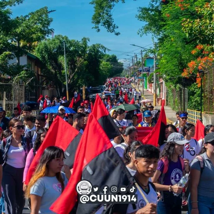 cuununan's tweet photo. Caminata y Acto de inauguración de la Liga deportiva inter-facultativa multidisciplinaria "Comandante Tomás Borge Martínez".
 
#VidaEstudiantil
#CUUN1914 https://t.co/WTUTwrn6N4