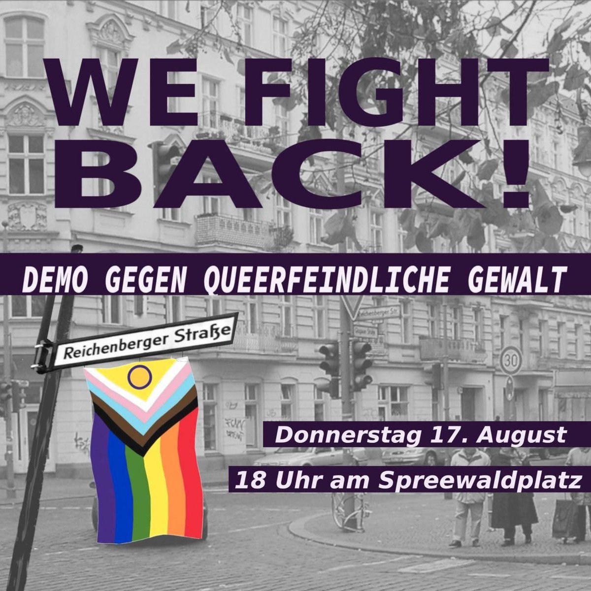 Wir teilen hier den Aufruf zu einer Demo, der uns erreicht hat: Kommt am 17.8. mit uns auf die Straße, um kämpferisch gegen Queerfeindlichkeit einzustehen. Wir lassen uns nicht einschüchtern! Das ist unser Kiez! 👊 17. August | 18 Uhr 📍Spreewaldplatz #kreuzberg #b1708