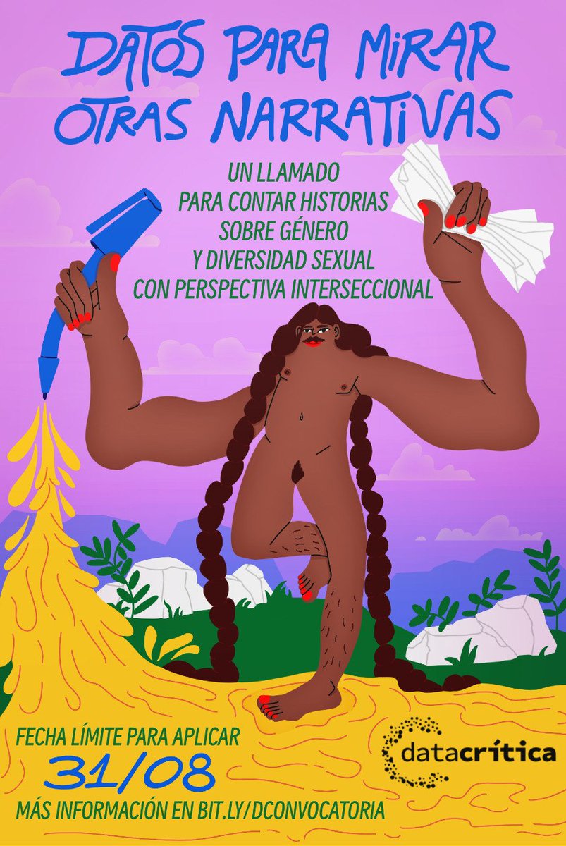 Datacritica's tweet photo. 📢¿Ya revisaste nuestra #convocatoria?

▪️Buscamos historias de periodistas independientes de #Latam
▪️Dirigida a mujeres y disidencias sexo-genéricas 
▪️Acompañamiento editorial, mentoría en análisis y visualización de datos y un fondo de $1,600 USD
 
👉🏾 https://t.co/ASY1wAllYi https://t.co/9PICmqTWtm