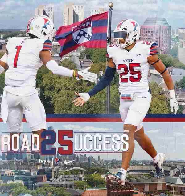 DJstrother35's tweet photo. Thank you @pennfootball @CoachPriore for love!!! #Road25success #iveyleague https://t.co/R5p6aBEvMS