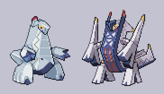 ポケモン「#pixelart #ドット絵 #ポケモンSV #PokemonScarletV」|オニガシラ銀角のイラスト