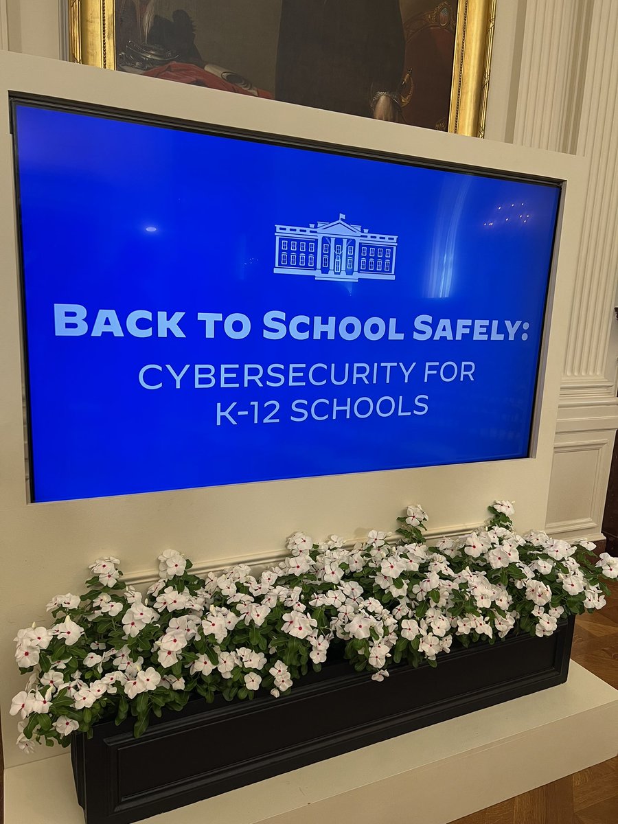 @jcookASCA and @FitzASCA attended the Back to School Safely: Cybersecurity Summit at The White House this morning.