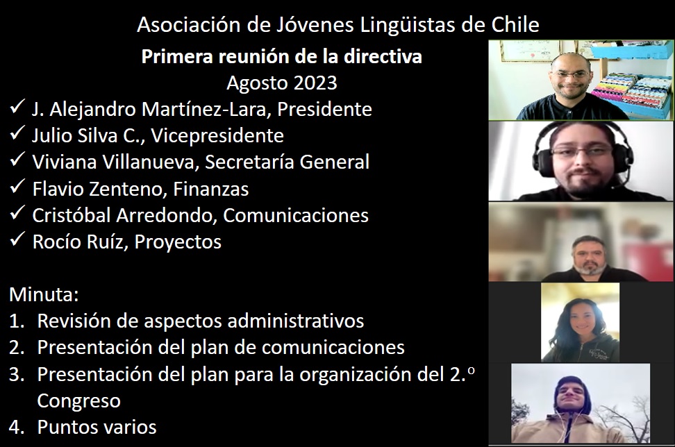 JoAleML's tweet image. Empezamos con buen pie... Primera reunión de la Directiva de la Asociación de Jóvenes Lingüistas de Chile