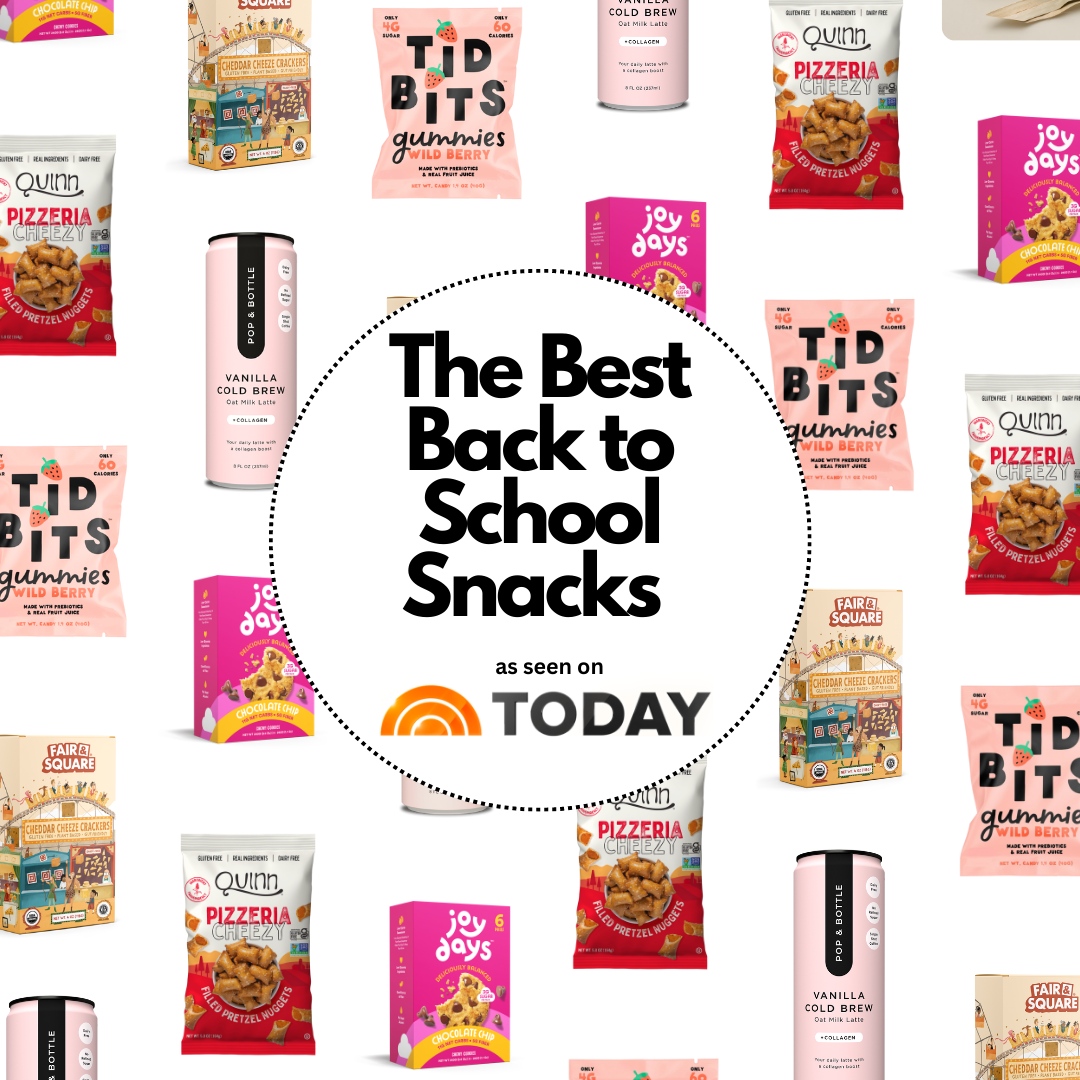 Want to win all of the best Back To School products that were featured on the TODAY show?  

One lucky winner will receive products that were featured on the show from:
☕ @popandbottle
🍬 @tidbitscandy 
🍪 @GetJoydays 
🍘 @itsfairandsquare
🥨 @quinnsnacks