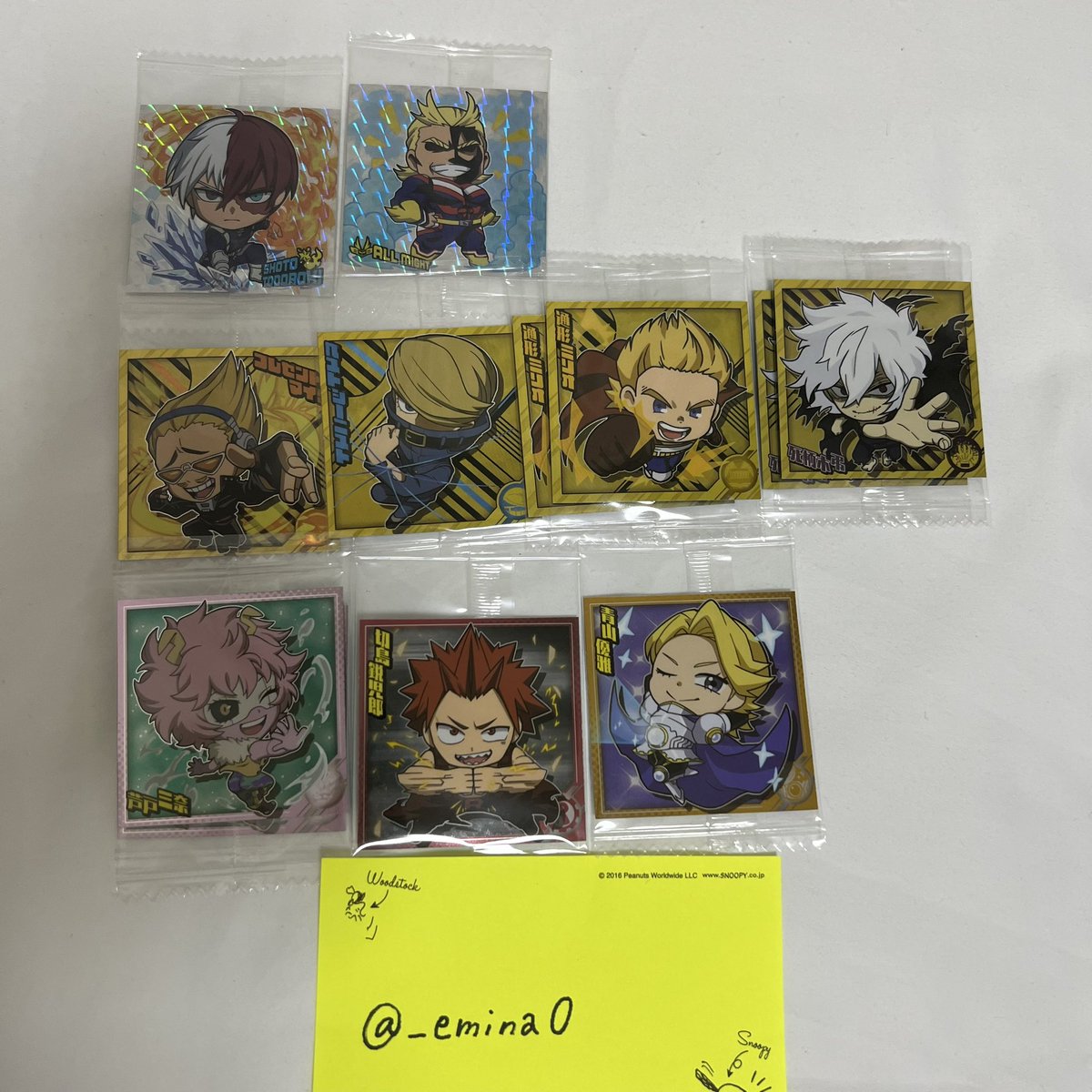 _emina0's tweet photo. にふぉるめーしょん 僕のヒーローアカデミア ウルトラシールウエハース ヒロアカ 交換

【譲】轟焦凍 オールマイト プレゼントマイク ベストジーニスト 通形ミリオ 死柄木弔 芦戸三奈 切島鋭児郎 青山優雅

【求】緑谷出久(UR、PUR、SEC)

郵送希望です⭐️
気軽にお声掛け下さい👑 https://t.co/74OOVE4SH7