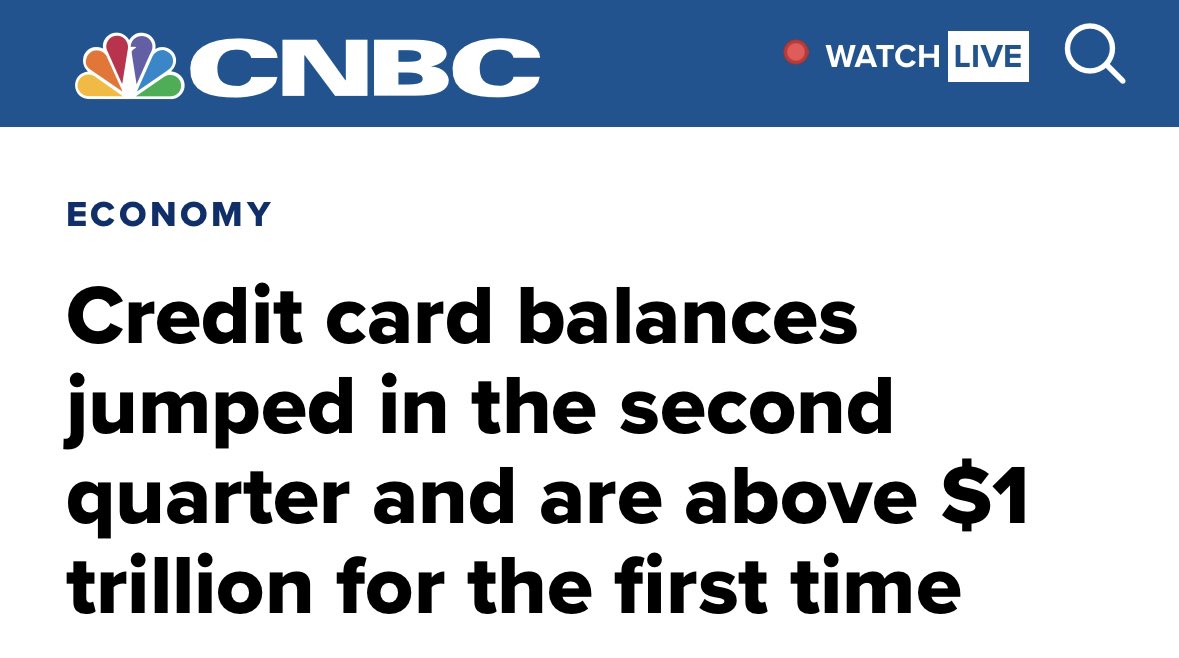 Dividend Hero on Twitter: "Credit card debt has increased to over $1  trillion This is an insane stastistic but it shows that most Americans have  a spending problem https://t.co/iIgJQib48a" / Twitter