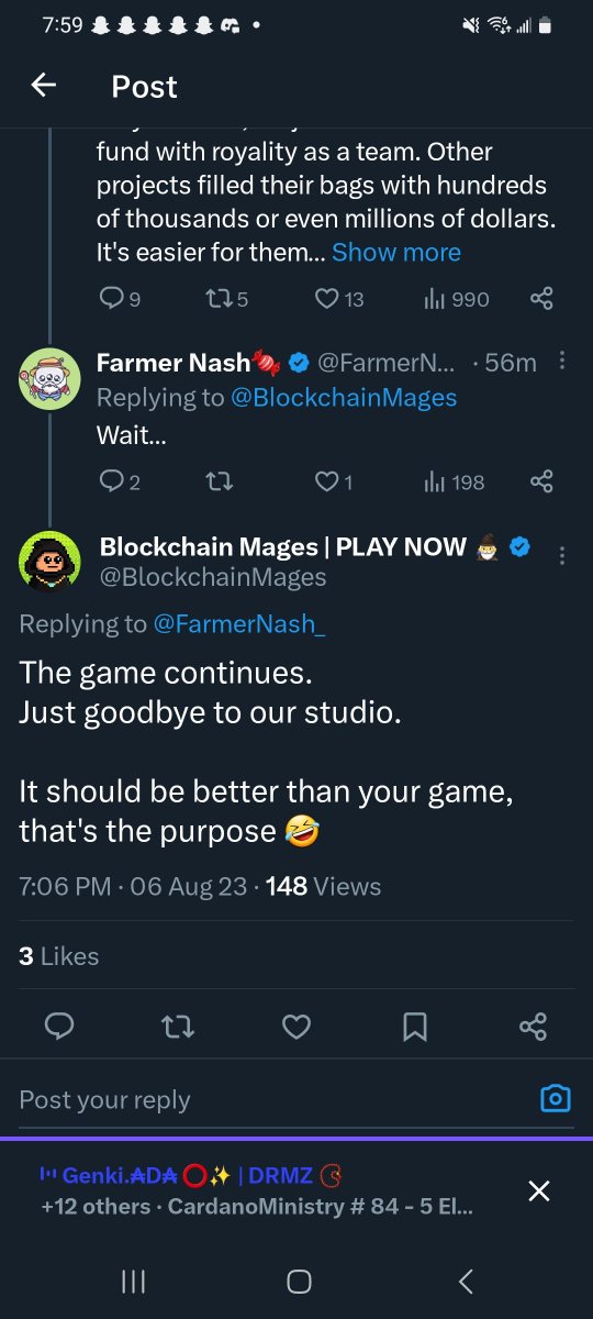 @ada_arango8 @claytoshi @BlockchainMages You mean this tweet and SS ✌️

Was very disappointed and dissatisfied as a holder when I saw their response -- which is why I SS it 🙏
