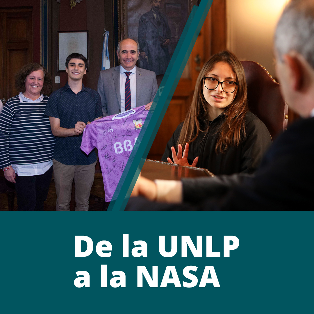 MLopezArmengol's tweet photo. Una alegría recibir la visita de Ian Gottlieb Godoy Garraza, alumno del @bbaunlp y Dana Crivaro, de la facultad de @ing_unlp. Ellos fueron seleccionados por la @NASA para planificar una misión a Marte. Felicitaciones por el esfuerzo y el talento 👏👏👏 https://t.co/xSrO2yNQNW