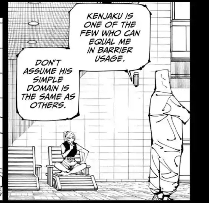 Entering and exiting Barriers as explained by Kenjaku in chapter