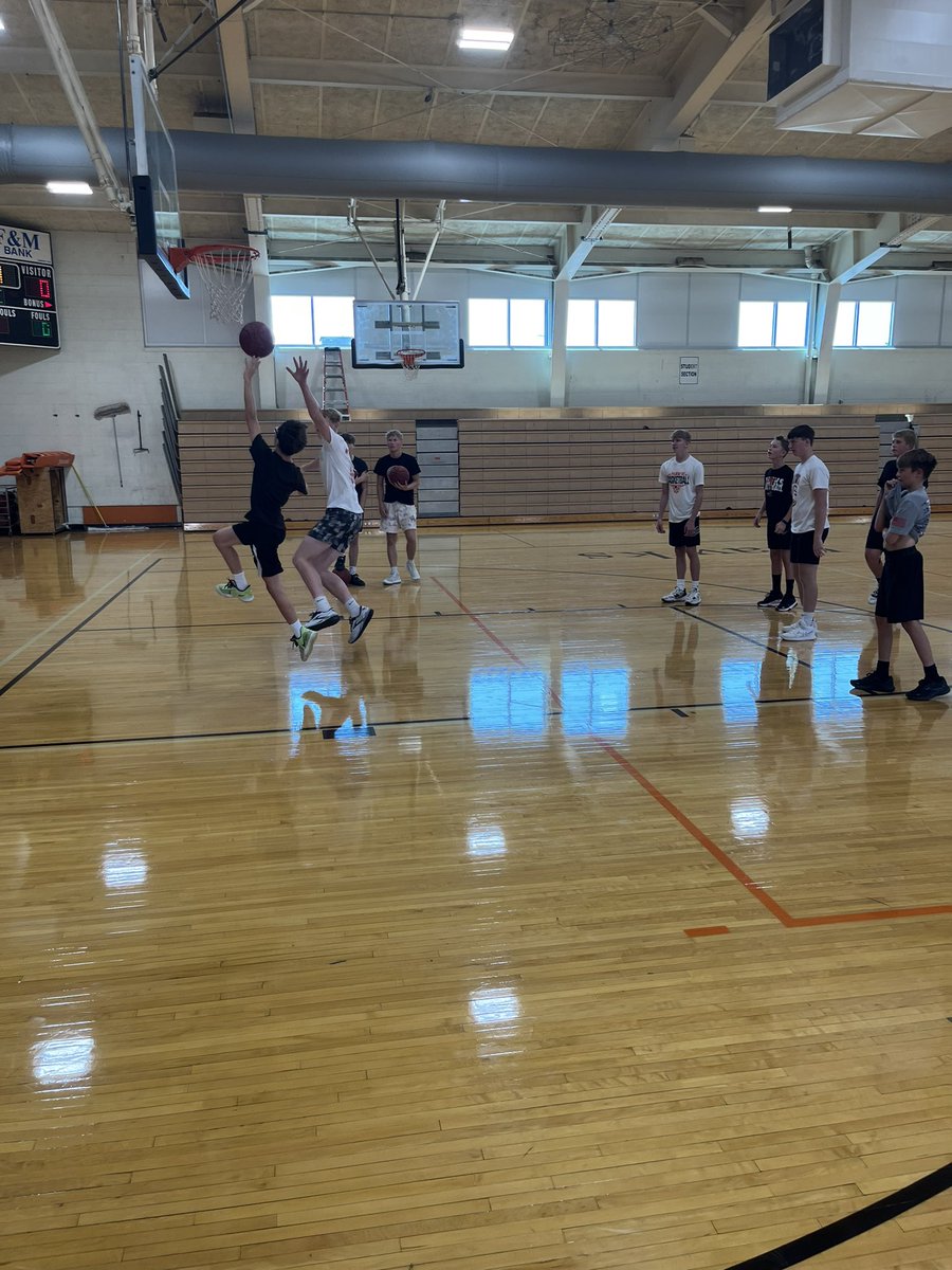 7th and 8th graders getting after it with a game like finishing drill!