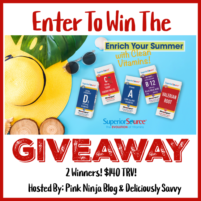 PinkNinjaBlogg's tweet photo. 🎉 GIVEAWAY ALERT 🎉

Enter To #WIN The Enrich Your Summer With Clean Vitamins From Superior Source Giveaway! {2 Winners | 8/31} @SuperiorSource #2023BackToSchoolGiftGuide 🚍 AD

Enter #GIVEAWAY &amp; Good Luck!  👉 https://t.co/7mpfBLyONm https://t.co/LjKdiqkc0o