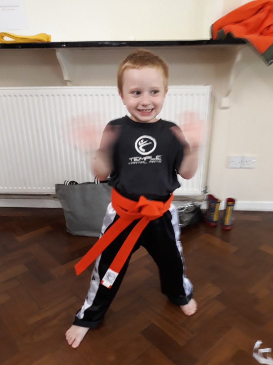 stitchcrossd's tweet photo. Orange belt achieved! Very proud mammy xx @dodge6241 https://t.co/xsPNwzvmKT