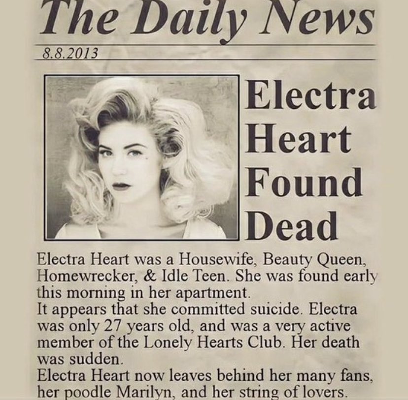 Marina Verses on X: "10 years since Electra Heart's death. 🖤 https://t.co/AWd8sUTIxR" / X