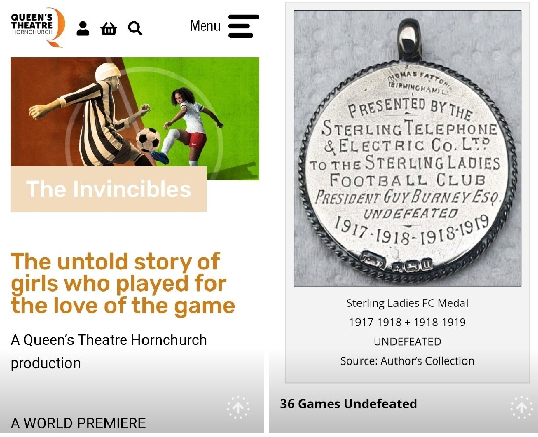 DagenhamInvince's tweet photo. After the Agony + Ecstacy of #WWC2023 come + see the World Premiere of the story of #Lionesses fan Maya + the Nat/ Intl famous Dagenham 'INVINCIBLES' of WW1 + Exibition of UNIQUE #LizzyAshcroftCollection

@stattohub
@CatherineEtoe @SheKicksdotnet 

⚽️https://t.co/DbfhQZLMzX⚽️ https://t.co/PLuF1pZUme