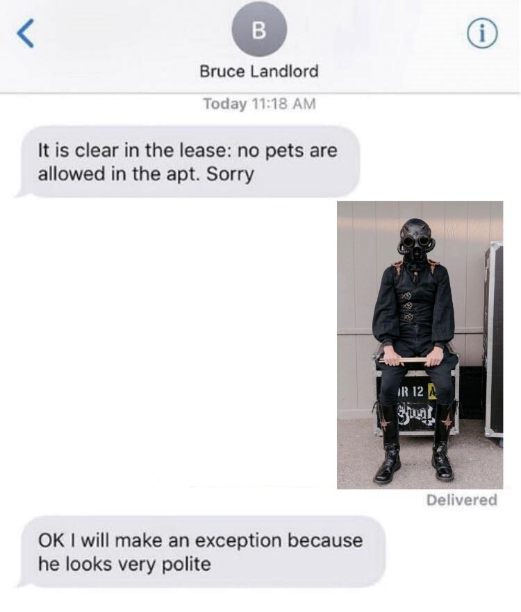 AttackCactus_'s tweet photo. He's such a polite ghoul. Look at him sitting, very distinguished https://t.co/9kAtmcCrwQ