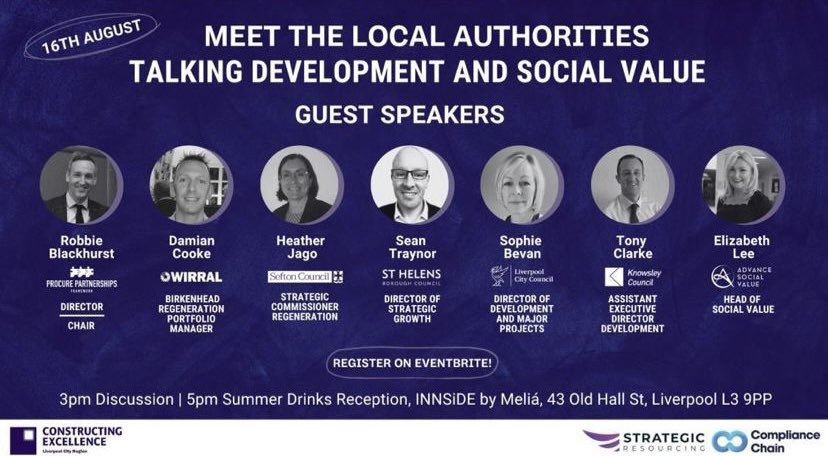 Liverpool Constructing Excellence (@liverpoolce) on Twitter photo Last few tickets remaining for our event next week
Discussing development & social value
Join our panel & speakers <a href="/KnowsleyCouncil/">Knowsley Council</a> <a href="/WirralCouncil/">Wirral Council</a> <a href="/lpoolcouncil/">Liverpool City Council</a> <a href="/sthelenscouncil/">St Helens Borough Council</a> <a href="/seftoncouncil/">Sefton Council</a>
📅 Aug 16
⏰ 15:00-18:00
📍 INNSiDE by Meliá Liverpool
🎟️ lnkd.in/eWZKf9dM Last few tickets remaining for our event next week
Discussing development & social value
Join our panel & speakers <a href="/KnowsleyCouncil/">Knowsley Council</a> <a href="/WirralCouncil/">Wirral Council</a> <a href="/lpoolcouncil/">Liverpool City Council</a> <a href="/sthelenscouncil/">St Helens Borough Council</a> <a href="/seftoncouncil/">Sefton Council</a>
📅 Aug 16
⏰ 15:00-18:00
📍 INNSiDE by Meliá Liverpool
🎟️ lnkd.in/eWZKf9dM