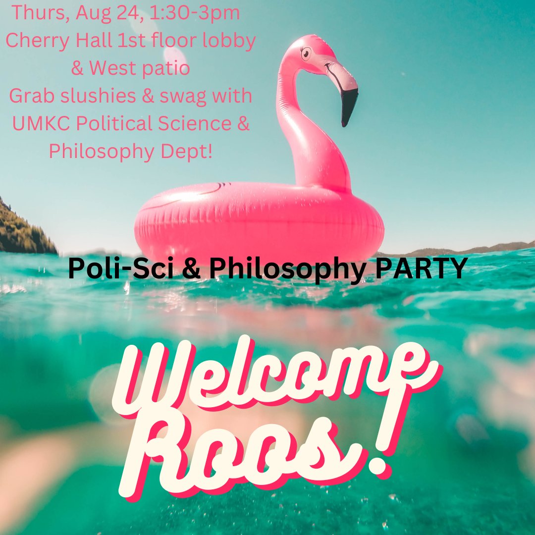 UMKC Political Science and Philosophy (@umkcpolsciphil) on Twitter photo It's back to school time, y'all! <a href="/umkcpolsciphil/">UMKC Political Science and Philosophy</a> can't wait to welcome our favorite Roos back to campus with slushies and swag. We (& our rented slushie machine) will be at Cherry Hall Thursday, Aug 24, 1:30-3 It's back to school time, y'all! <a href="/umkcpolsciphil/">UMKC Political Science and Philosophy</a> can't wait to welcome our favorite Roos back to campus with slushies and swag. We (& our rented slushie machine) will be at Cherry Hall Thursday, Aug 24, 1:30-3