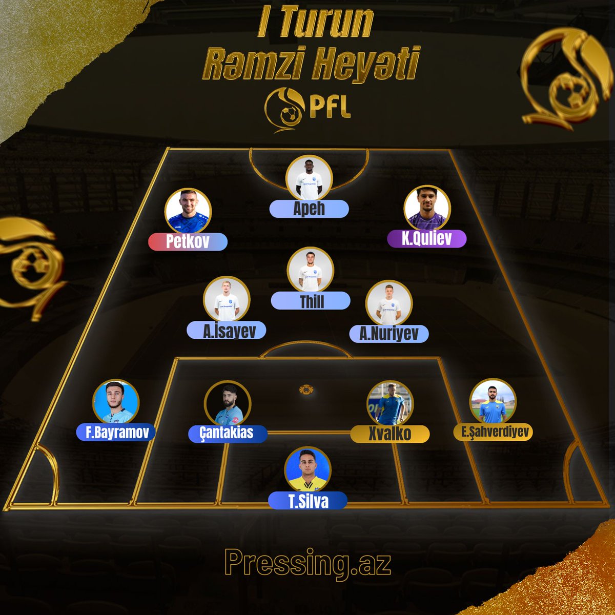 Birinci turun rəmzi heyəti.