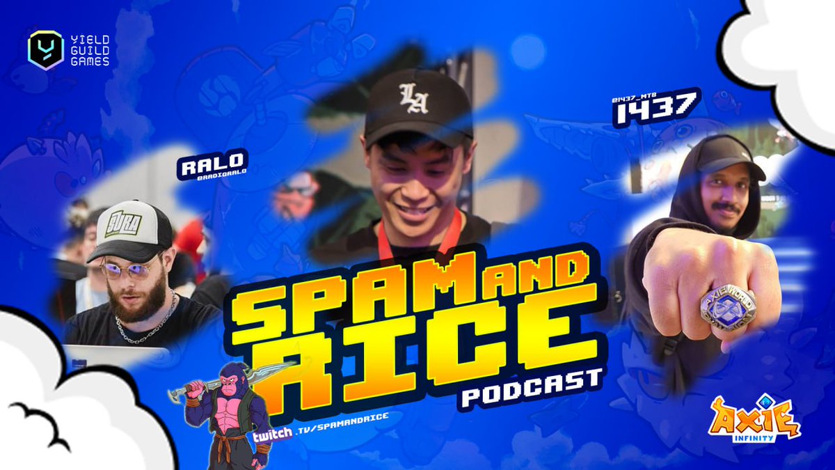 spamandrice.ron | YGG (@spamandrice) on Twitter photo Announcing my new podcast! To celebrate we will be giving away 1 unrevealed #Genkai in 72 hours!! Join us this Thursday at 10 am EST as we debate <a href="/AxieInfinity/">Axie Infinity</a>'s hottest topics 🔥
To enter:
-Like & RT
-Follow:
<a href="/spamandrice/">spamandrice.ron | YGG</a>
@1437_MT8
<a href="/Stark_axie/">stark.ronke</a>
<a href="/radioralo/">Ralo</a>
<a href="/Ronin_Network/">Ronin</a> Announcing my new podcast! To celebrate we will be giving away 1 unrevealed #Genkai in 72 hours!! Join us this Thursday at 10 am EST as we debate <a href="/AxieInfinity/">Axie Infinity</a>'s hottest topics 🔥
To enter:
-Like & RT
-Follow:
<a href="/spamandrice/">spamandrice.ron | YGG</a>
@1437_MT8
<a href="/Stark_axie/">stark.ronke</a>
<a href="/radioralo/">Ralo</a>
<a href="/Ronin_Network/">Ronin</a>