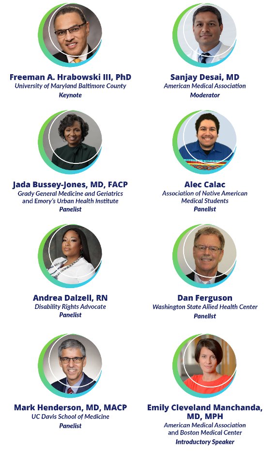 The AMA Center for Health Equity National Health Equity Grand Rounds event, “Breaking Down the Ivory Tower: Building the Health Care Workforce America Needs” is starting in 10 minutes! (1:00pm - 2:30pm CT) In this session, a group of esteemed speakers (including one of our very