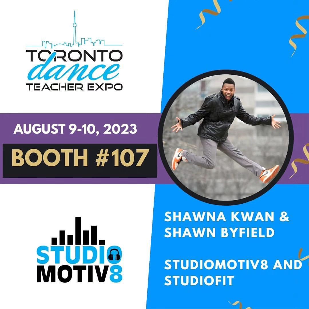 Join me, @shawnbyfield and the awesome @shawnakwan business owner, mentor, coach from @_elandancearts and the brains of StudioFit and StudioMotiv8 at @torontodanceteacherexpo🔥!

#TorontoDanceTeacherExpo 
#DanceEducation #StudioMotiv8 #StudioFit 
#SeeYouThere
