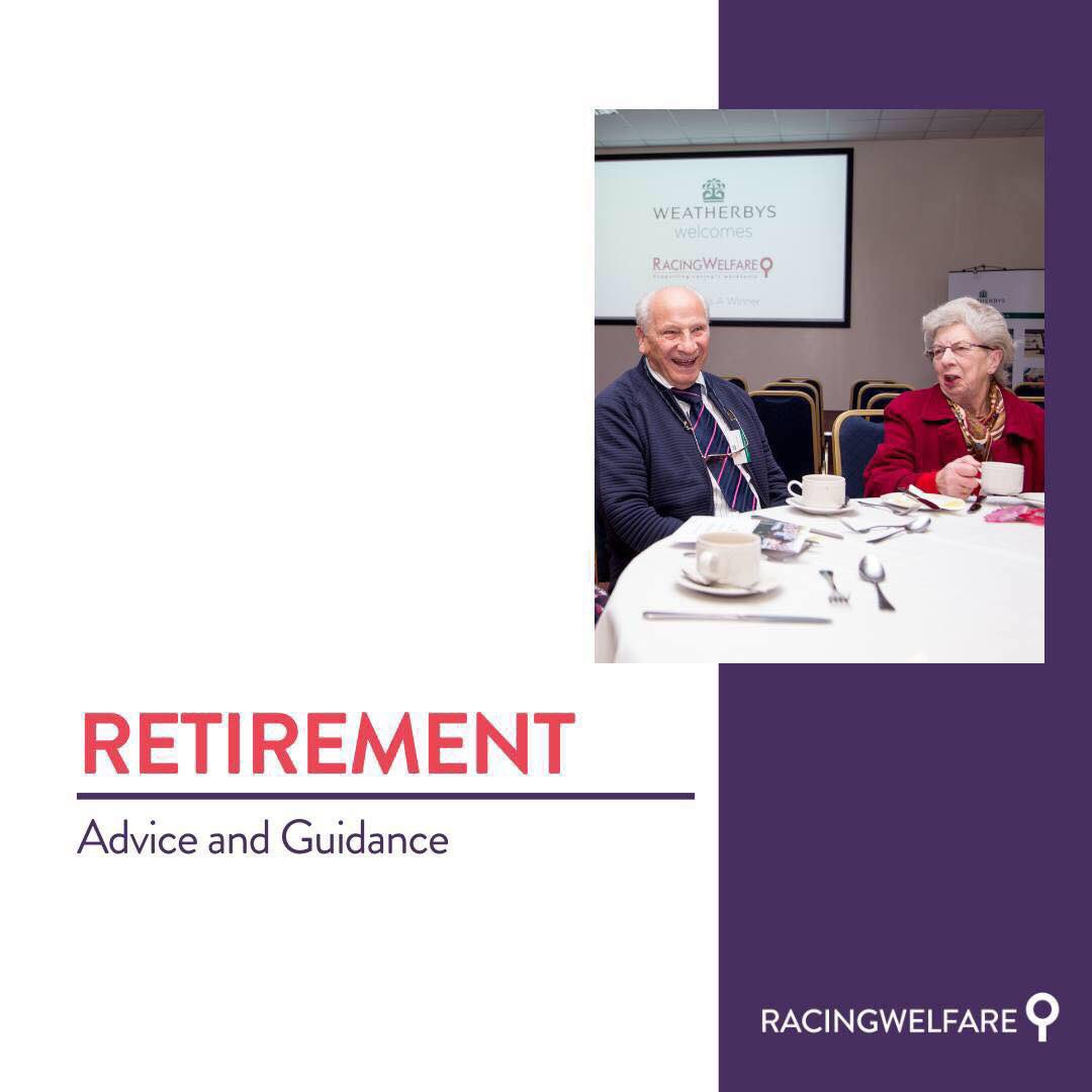 ✨RETIREMENT✨
Whether you are making initial plans for retirement or you have a query relating to pensions, retirement housing or activities for retired racing staff, Racing Welfare can support YOU. 
➡️racingwelfare.co.uk/retirement/
#retirement #retirmentinracing #retirementsupport