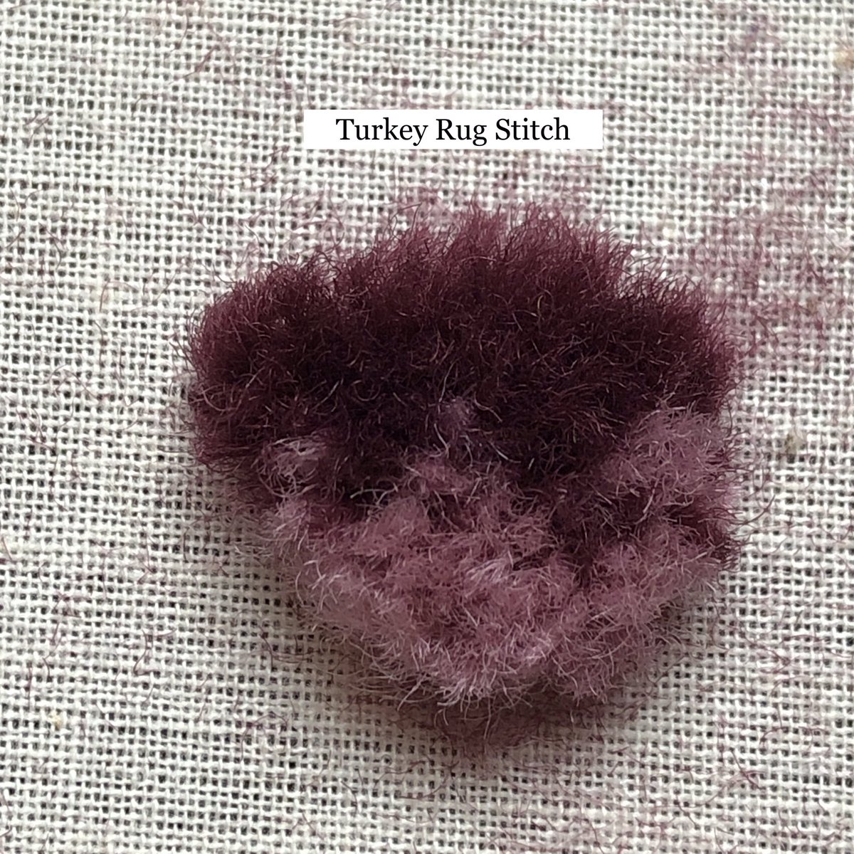 AStitchinQuine's tweet photo. #TurkeyRugStitch (also known as Ghiordes Knot) is the best stitch in the world EVER #embroidery #embroiderer #stitching #stitchery #stitches #RSN #surfacestitches https://t.co/OqZgcMHkgK