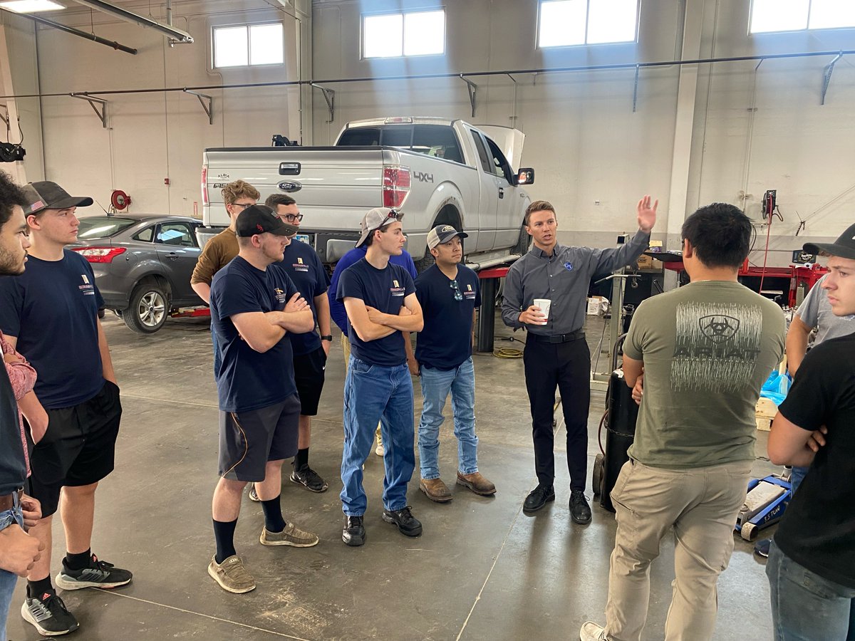 GY_Ottumwa's tweet photo. It was great to have the students from Indian Hills Auto Tech program at the dealership today discussing shop process and answering questions. We are proud to partner with Indian Hills Community College to help develop the next generation of automotive technicians! https://t.co/aSi8guKalY