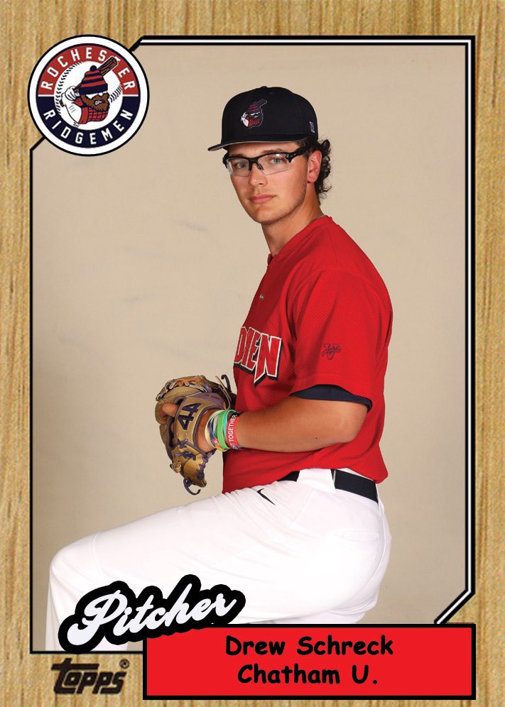 ChathamCougar's tweet photo. Shoutout to Dawson Morrow and Drew Schreck, who took home the NYCBL Championship this summer as part of the Rochester Ridgemen⚾️ Morrow threw 4.1 innings of one-run ball to start Game 1 of the championship series and was selected to the All-NYCBL team‼️⭐️ https://t.co/ae7TqS3Dmh