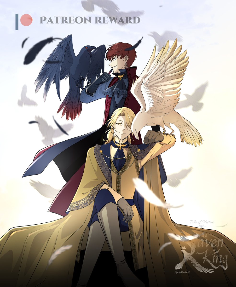 Kyorin24's tweet photo. This month's Patreon reward featuring Hal and Clease 👑 🪶
#trkwebtoon #theravenking #webtooncanvas https://t.co/8crGu0EG1c