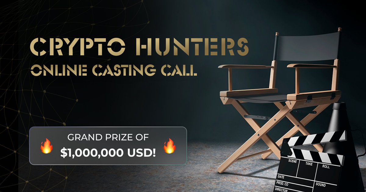 🚀Calling for ONLINE Casting!

💡This is your LAST casting call, and we want to see YOU become a legend in the thrilling race for the grand prize of $1,000,000 USD!
Apply to the Global online casting cryptohunters.castingcrane.com #jointhehunt #CryptoHuntersTVShow #CryptoHuntersCasting