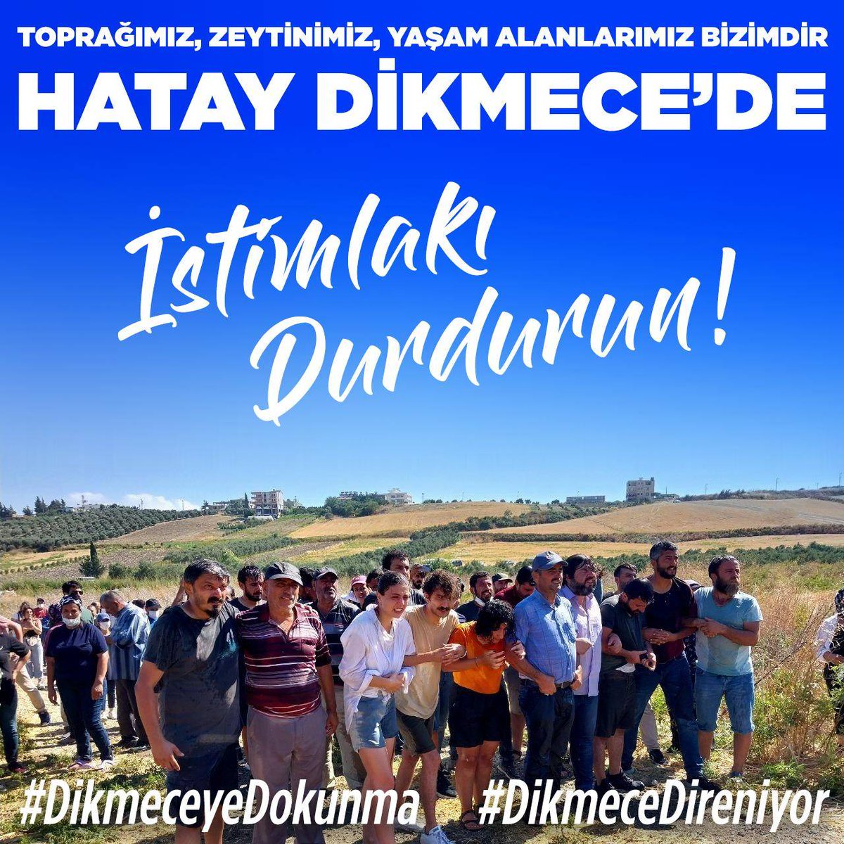 İstimlak kamu yararına olur, yüz binlerce zeytin ağacını kesmek, tarım alanlarını yok etmek, insanları yaşam alanlarından sürmek kamu yararı değildir. Olsa olsa sermaye yararıdır. İstimlak durdurulsun, zeytinler yerinde kalsın.
#DikmeceyeDokunma
#DikmeceDireniyor