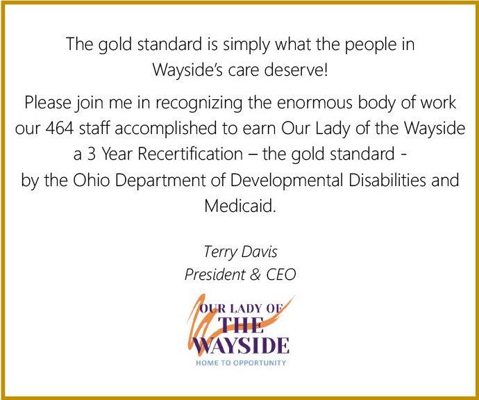 OurLadyWayside's tweet photo. A message from Wayside President &amp; CEO @TerryDavisOLW… https://t.co/3GOk2GGkBT