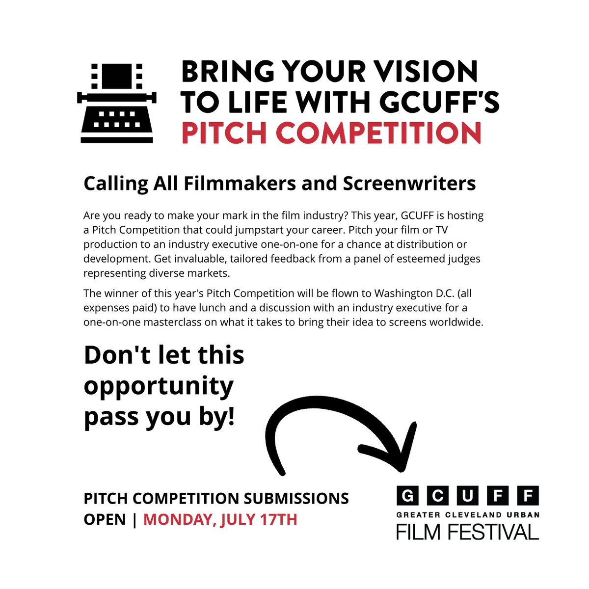 CALLING ALL FILM &amp; PODCAST CREATORS
Black creators have been a driving force in our community. Here are some ways you can get engaged in this years festival.
PODCAST COMPETITION
filmfreeway.com/GCUFFPodcast20…
PITCH COMPETITION
bit.ly/gcuffpitch2023

#podcasts #blackfilm #GCUFF