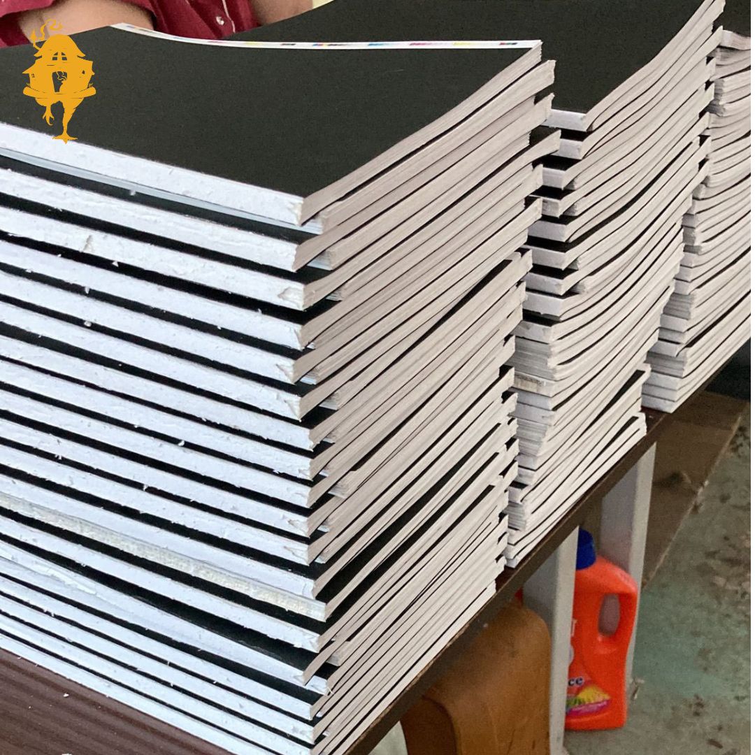 Yellow_Madhouse's tweet photo. The physical copies of The Devil's Bridge are almost here! Book covers are printed, and being attached to the books! We can't wait to hold a copy and share this adventure with you! Find the digital edition at: https://t.co/DSFuYfU4zV #5e #indie5e #slavicmyth #thedevilsbridge https://t.co/z8b9cpeqsD