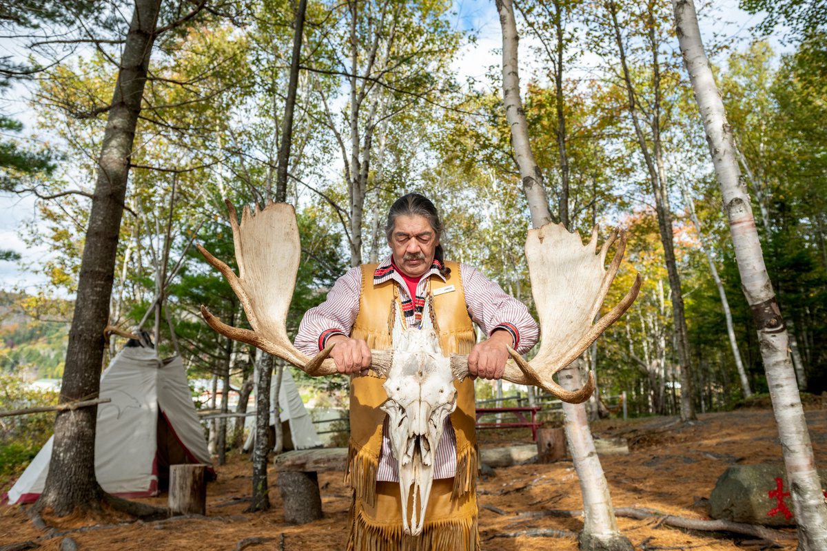 Discover authentic Mi’kmaw culture along Eskasoni Cultural Journery's 2.4 km trail on Goat Island. A true acknowledgement of the life of the Mi’kmaq, historically & modern day. #VisitCapeBreton #Unamaki #VisitNovaScotia