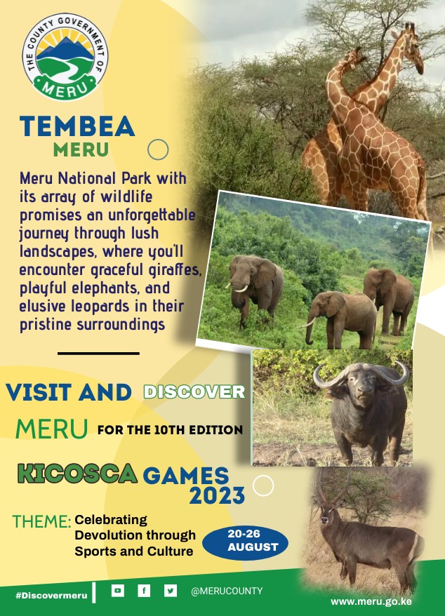 Meru_county's tweet photo. #KICOSCA2023
#MeruCounty
#TembeaMeru
#HomeofAdventure https://t.co/JycHGQePki