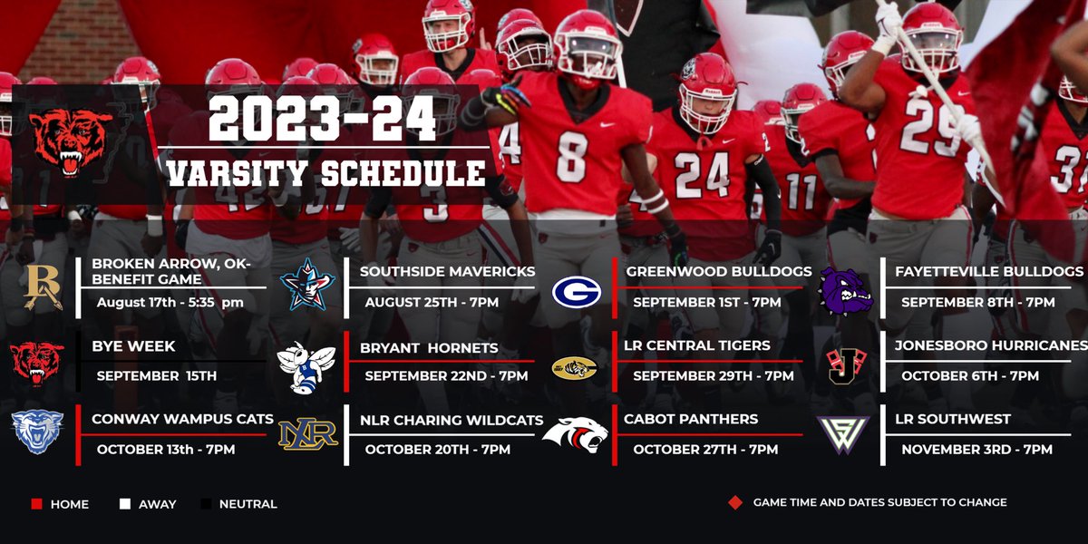 Grizzlyftball's tweet photo. Here’s your 2023-24 Grizzly Football Schedule! #GoGrizzlies https://t.co/miQw7kLIiE