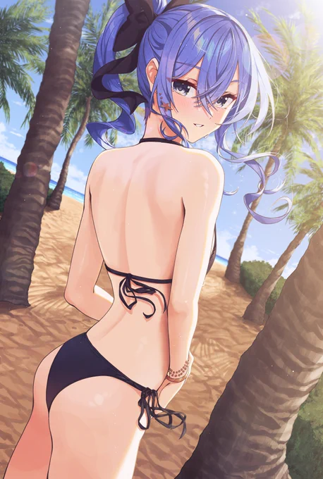 すいちゃん水着の後ろ #ほしまちぎゃらりー