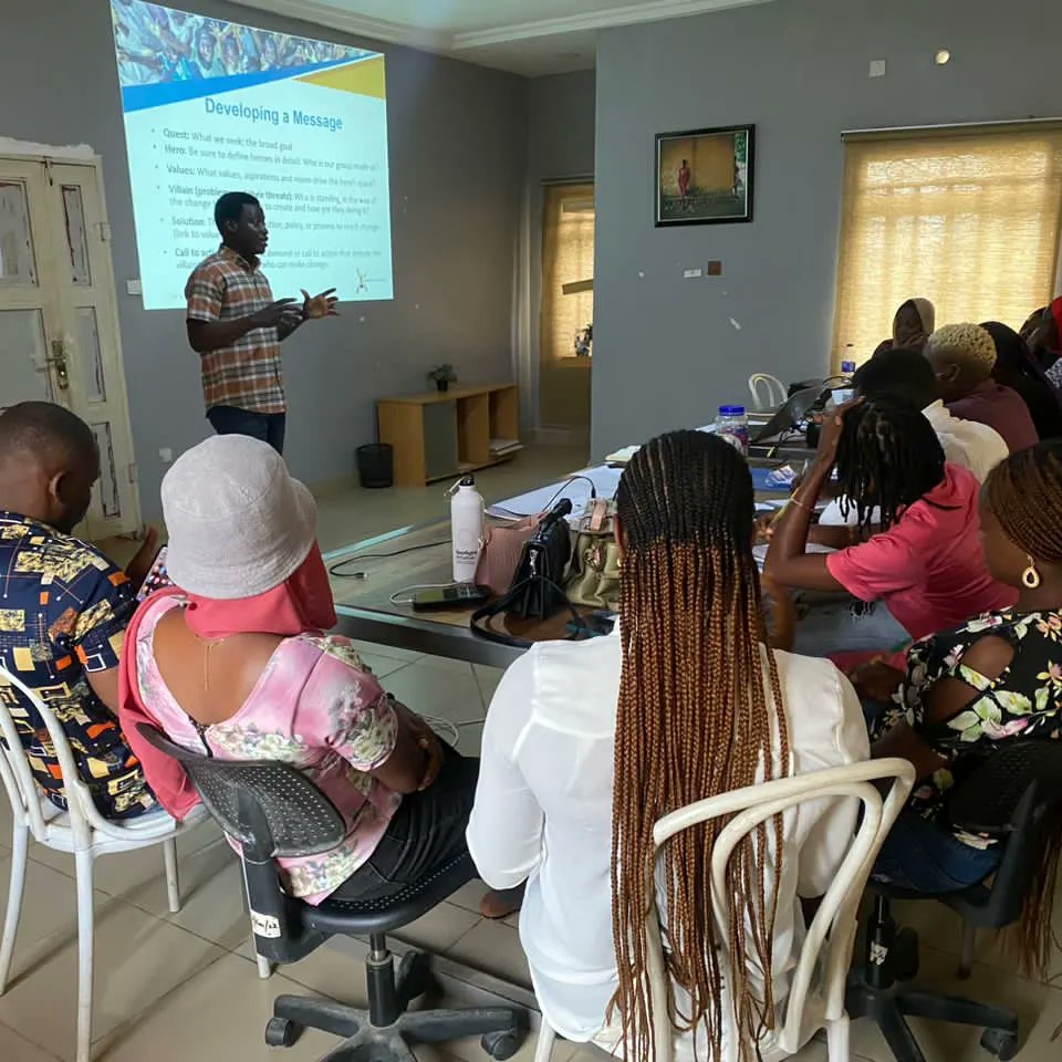 Day-2
Today's session focused on training participants on how to set goals and develop communication plan, we also focused on how they can  harness social media platforms for advocacy purposes.