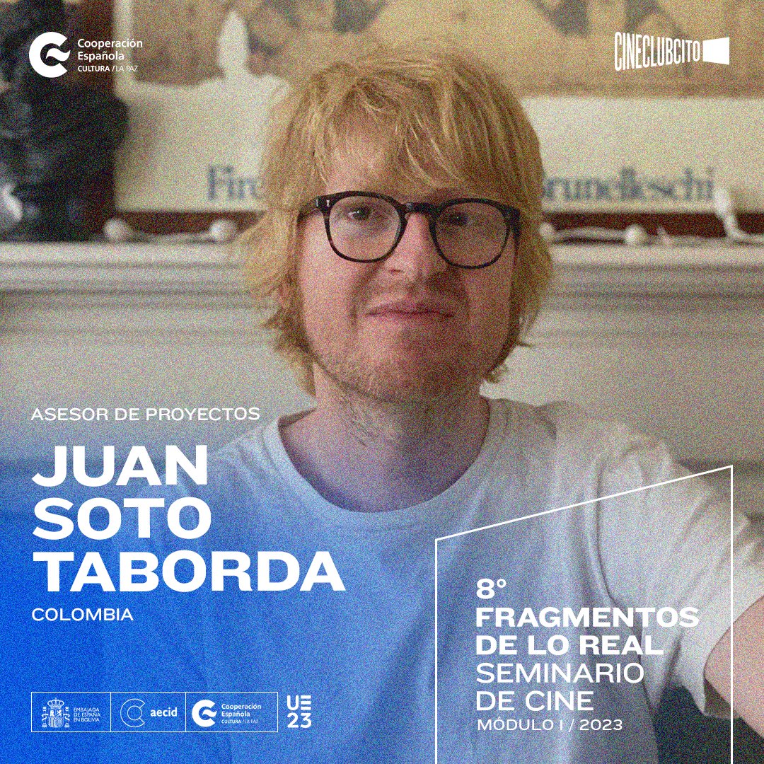 CCE LA PAZ (@ccelapaz) on Twitter photo 📢 ¡Hoy nuevo conversatorio online! Los conversatorios del 8º <a href="/SeminarioFDR/">Fragmentos de lo Real - Seminario de cine</a> continúan una semana más y en esta oscasión contaremos con el montajista y cineasta colombiano Juan Soto Taborda:
👉bit.ly/3NTf54D 📢 ¡Hoy nuevo conversatorio online! Los conversatorios del 8º <a href="/SeminarioFDR/">Fragmentos de lo Real - Seminario de cine</a> continúan una semana más y en esta oscasión contaremos con el montajista y cineasta colombiano Juan Soto Taborda:
👉bit.ly/3NTf54D