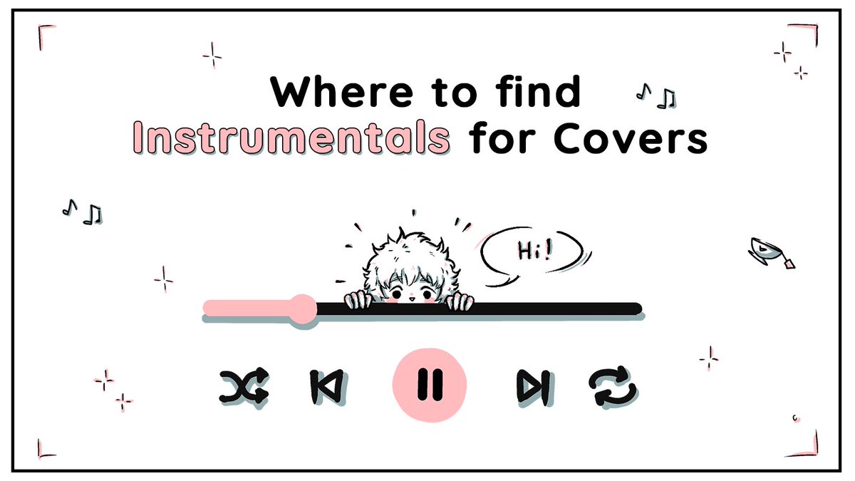 So you want to get into making song covers, but you have no idea where people get instrumentals from? No worries, I got you o7

There are many ways to find a backing track for a cover, for different budgets or none at all #sipsandtricks

Here are some of them 🧵
