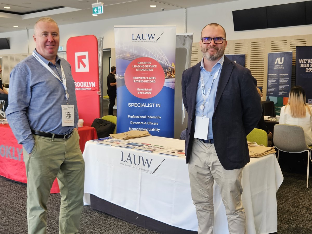 The Norwest Sydney Underwriting Expo is open for business. The #LAUW team of Matthew Titmuss and Neil Barnett are ready to tell brokers about the wide range of specialist products on offer from London Australia Underwriting. 
#UACexpo #insurance #underwritingagencies