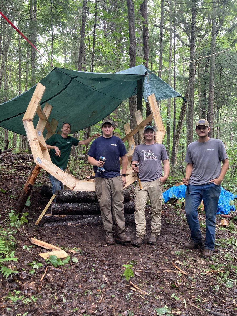 Recent storm damage to our trails and infrastructure didn’t pause the start of our long awaited Forest Megaphone! Day 1 in the books. #Adirondacks #Nature