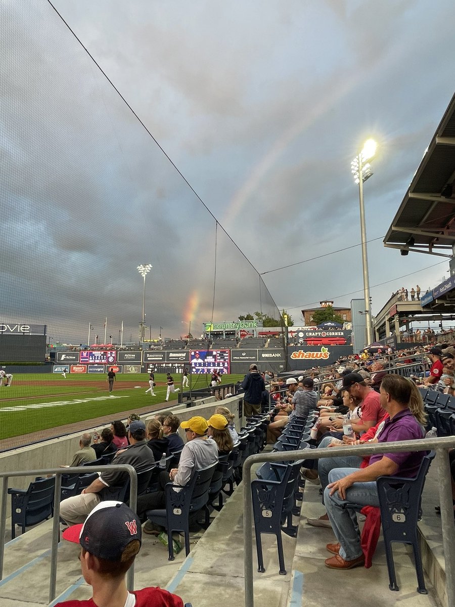 Ballpark rainbow! 🌈⚾️ @PolarPark @WooSox