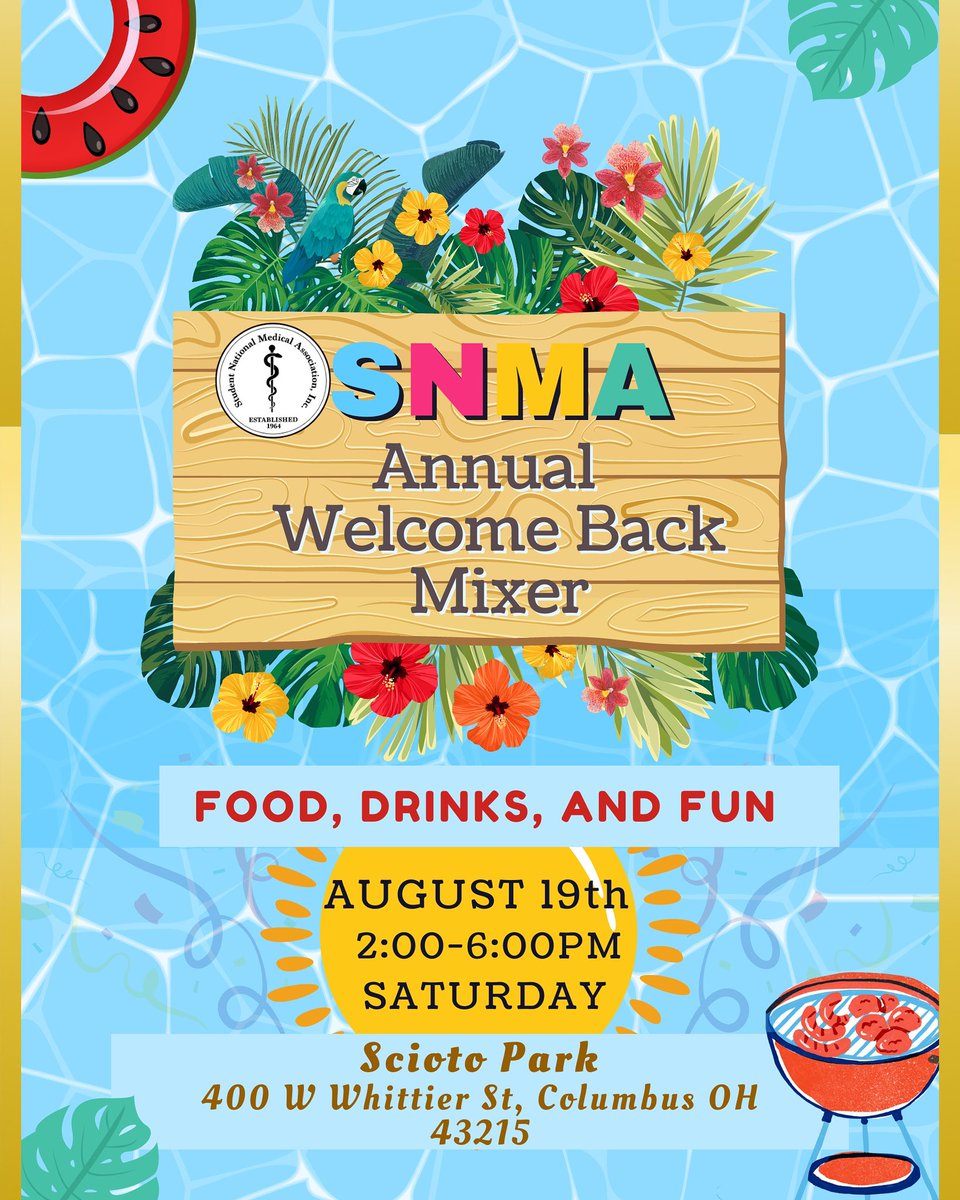 Come kick off the start of the school year with us on Saturday the 19th at Scioto Park at 2pm!